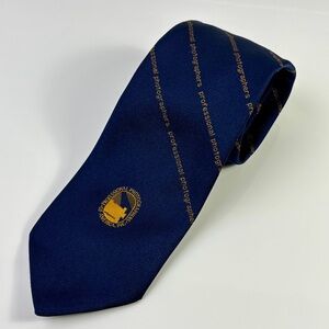 Givenchy Vintage Professional Photographers Of America Navy Blue Narrow Necktie